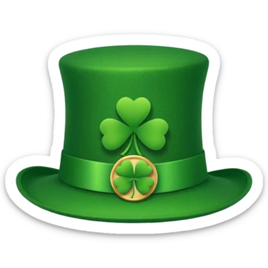 Saint Patrick's day hat sticker