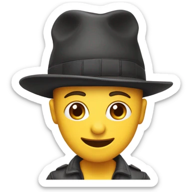 Taking off hat to say you’re welcome sticker