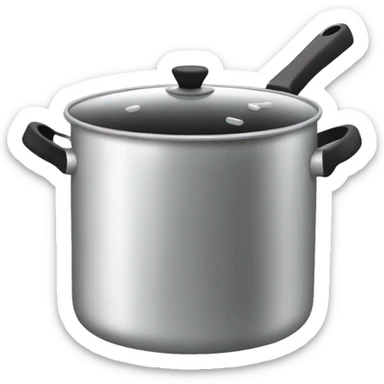 saucepan with boiling water sticker