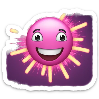 Pink fire work  sticker