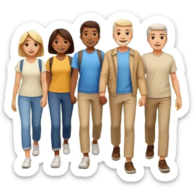 a Footpath on a park and people are walking  sticker