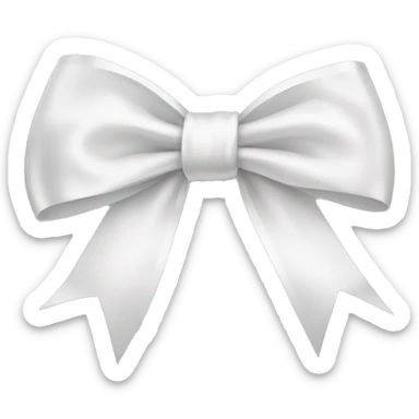 white satin bow sticker