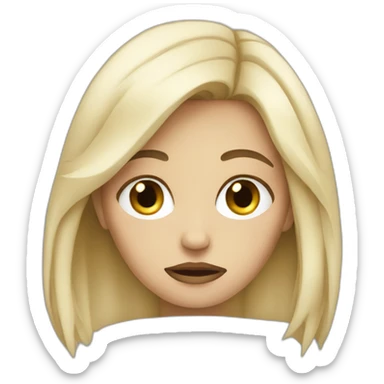 sad white women sticker