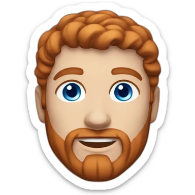 Greek god man blue eyes slick reddish hair clean shaven sticker