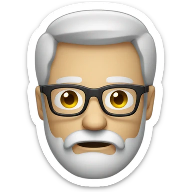 angry bearded irish man with glasses sticker