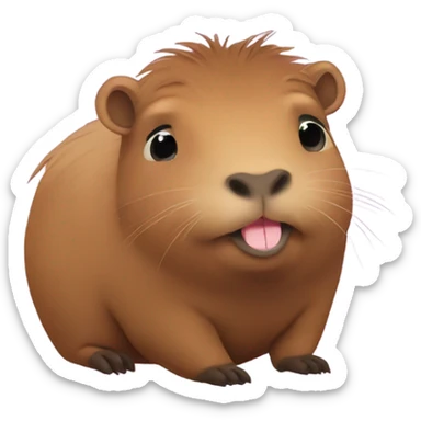 Capybara in love sticker
