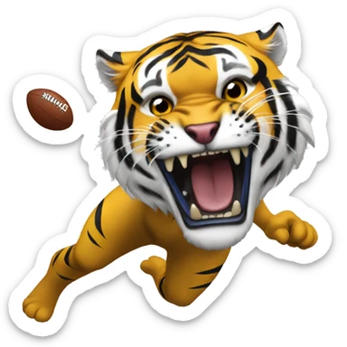 A Missouri tiger beating a kansas Jayhawk sticker