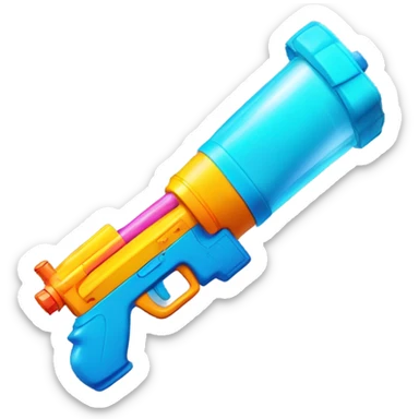 Huge water gun sticker