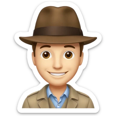Fedora Hat Man sticker