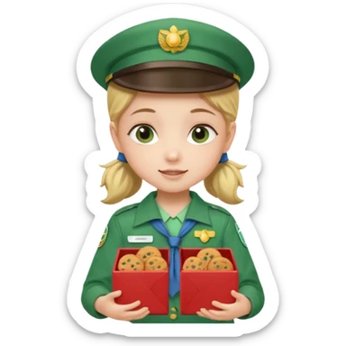 scout girl little sticker