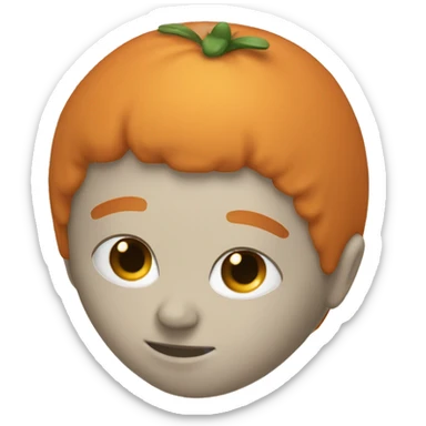 Orange bowl head
White skin
Small nose
Small eyes sticker