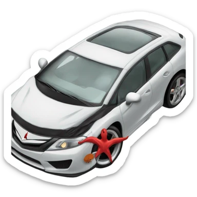 Car with jordans 4 sticker