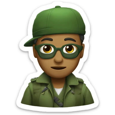 Gabardina verde sticker