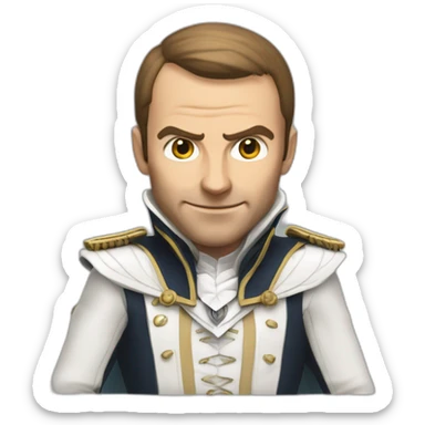 macron déguiser en assassin's creed sans capuche sticker