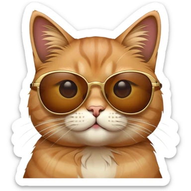 Cat with sunglasses sticker