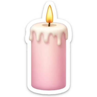 pale pink christmas candle  sticker