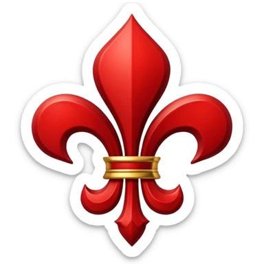 Fleur de lys rouge  sticker
