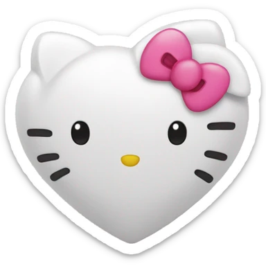 Hello kitty heart sticker