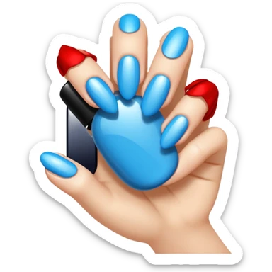 Uñas azules  sticker