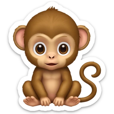 baby monkey sticker