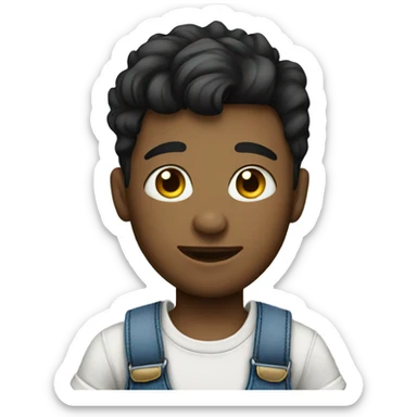 tattooed boy in overalls sticker