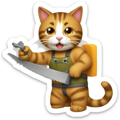 Gato bricando de una pared hacia el multiverso sticker