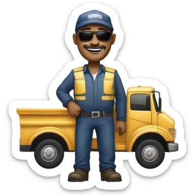 Dad truck driver  sticker