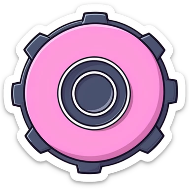 Pink gear sticker