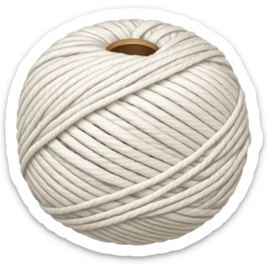 A ball of white yarn sticker