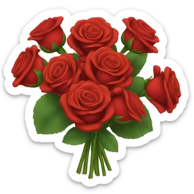 bouquet of red roses sticker