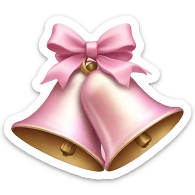 Light pink Christmas bells  sticker