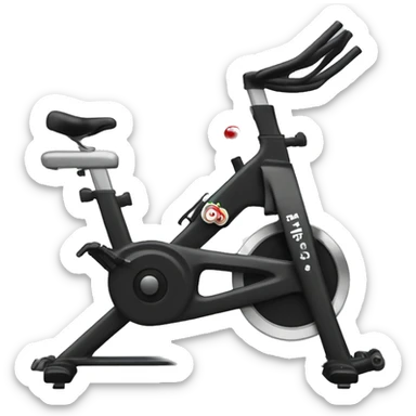 Spin bike and gin glass sticker