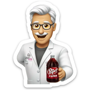 Dr Pepper pouring sticker