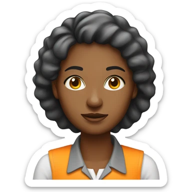 Hard worker south african lady sticker