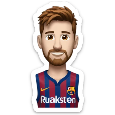 messi with nba shirt sticker