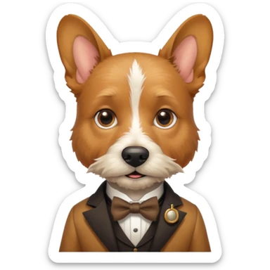 terrier gentleman sticker