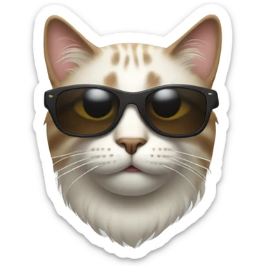 Cat with sunglasses sticker