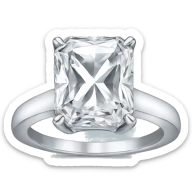 Radiant cut ring  sticker
