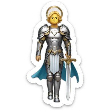 Archangel Michael with wings and blade sticker