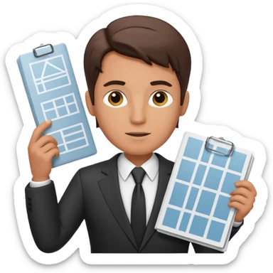 thinking architect that holds architecture plan sticker