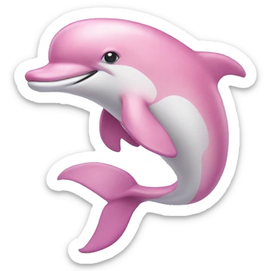 Pink dolphin  sticker