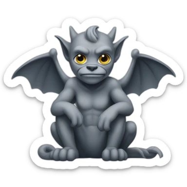 gargoyle sitting (no eyes) sticker