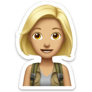 Blonde woman traveling to Costa Rica  sticker