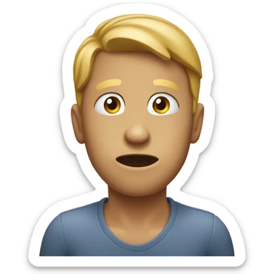 emoji itching neck sticker