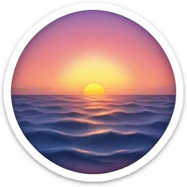 ocean sunset sticker
