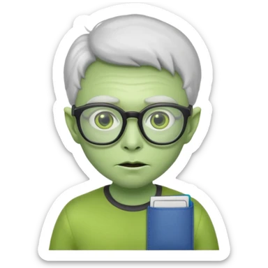 Alien but he’s a nerd sticker