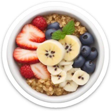 White acai bowl with toppings sticker