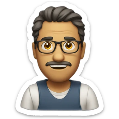 Unamused, nerd,mischievous  sticker