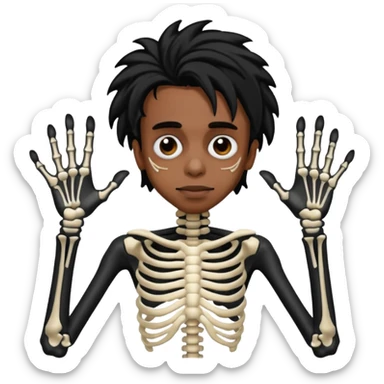 Make a Playboi Carti yvl skeleton hand emoji sticker