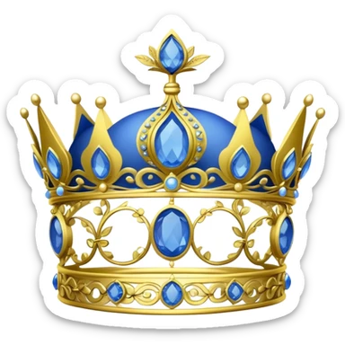 Blue crown with a lemon on the headband sticker